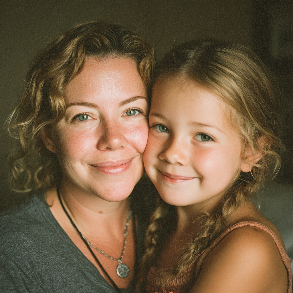 Una madre y una hija felices | Fuente: Midjourney