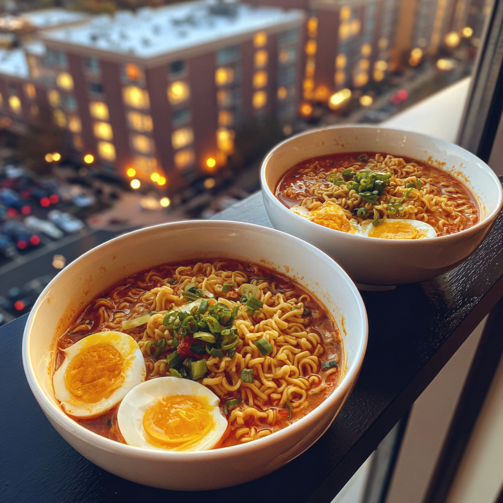 Dos cuencos de ramen | Fuente: Midjourney
