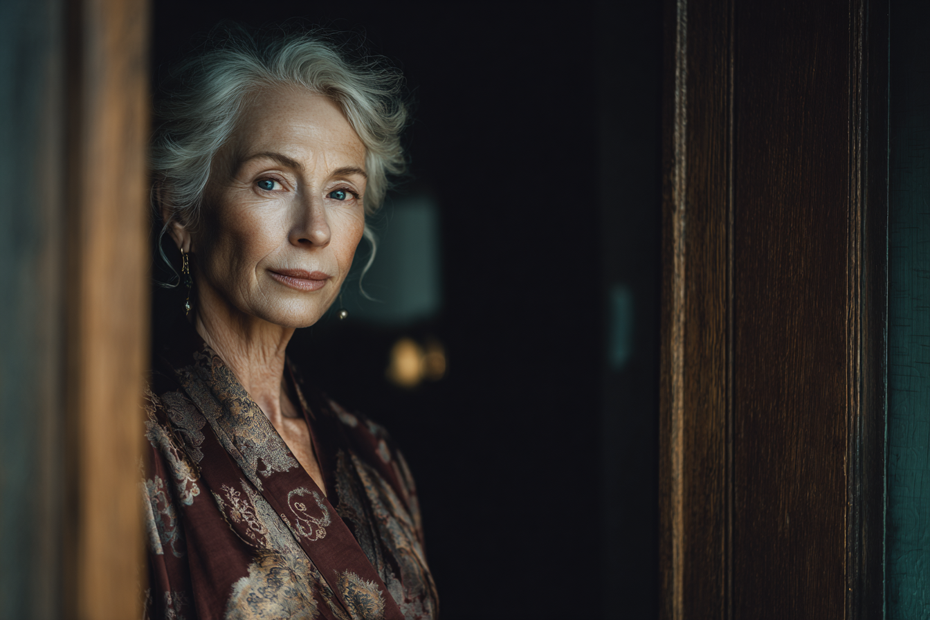 Una mujer mayor sonriendo | Fuente: Midjourney