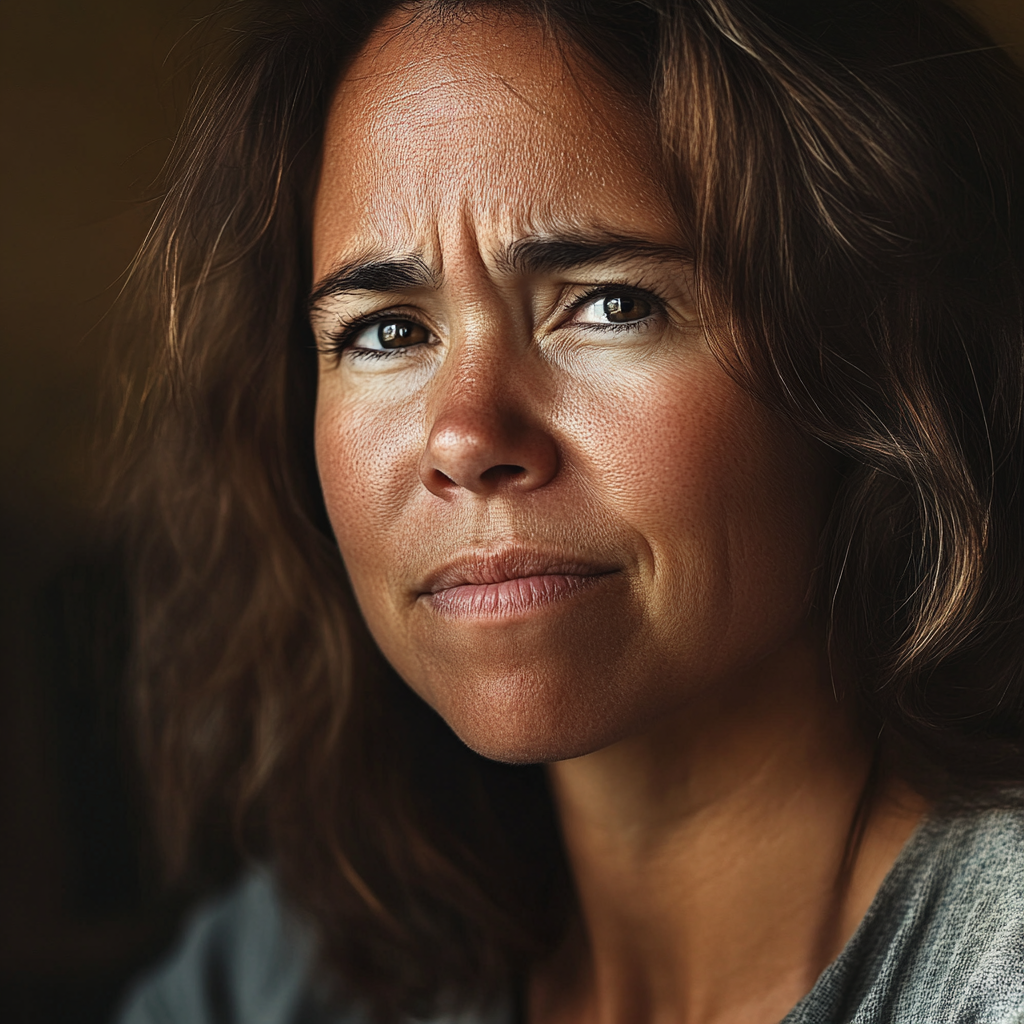 Una mujer sombría | Fuente: Midjourney