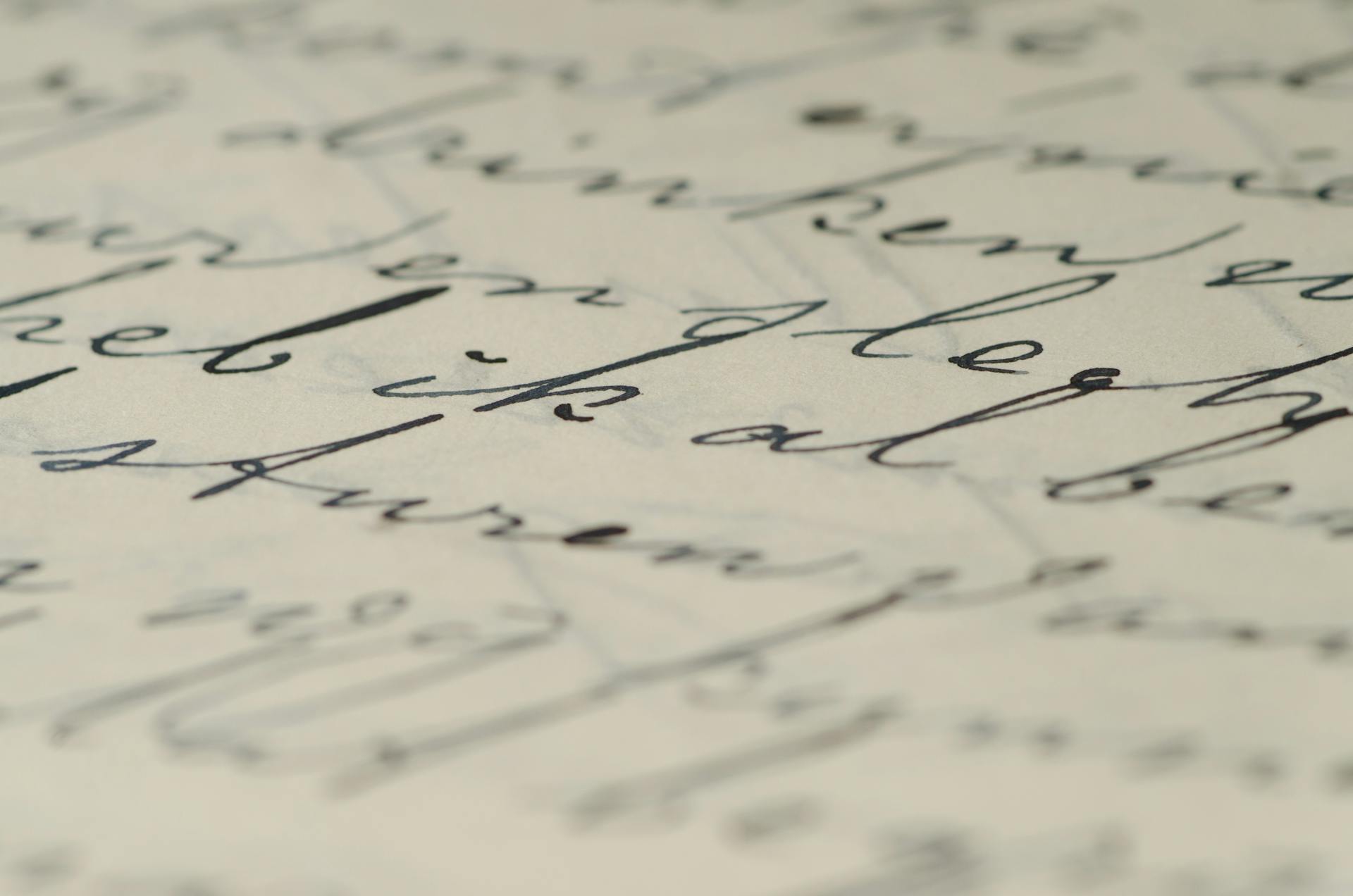 Primer plano de una nota manuscrita | Fuente: Pexels