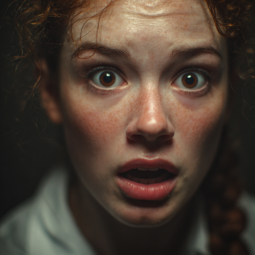 Una mujer con cara de sorpresa | Fuente: Midjourney