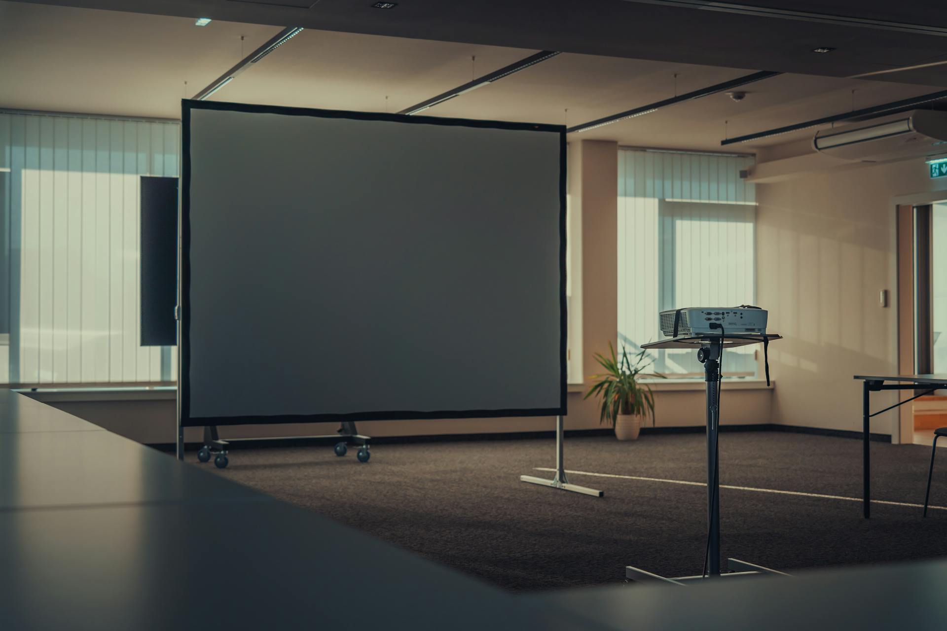 Una pantalla de proyector | Fuente: Pexels