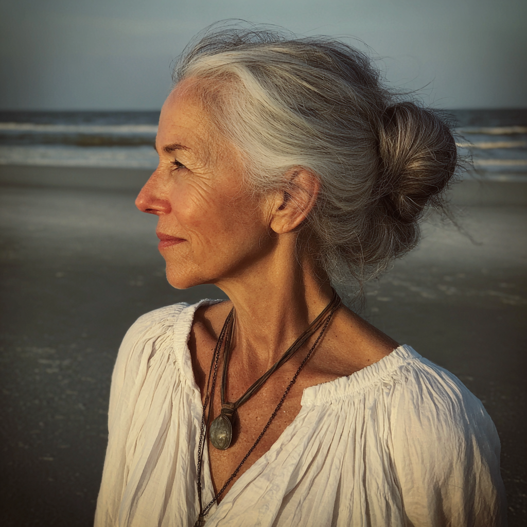 Una anciana sonriente | Fuente: Midjourney