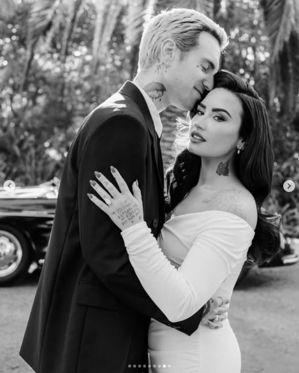 Jordan "Jutes" Lutes y Demi Lovato. | Fuente: Instagram/josevilla