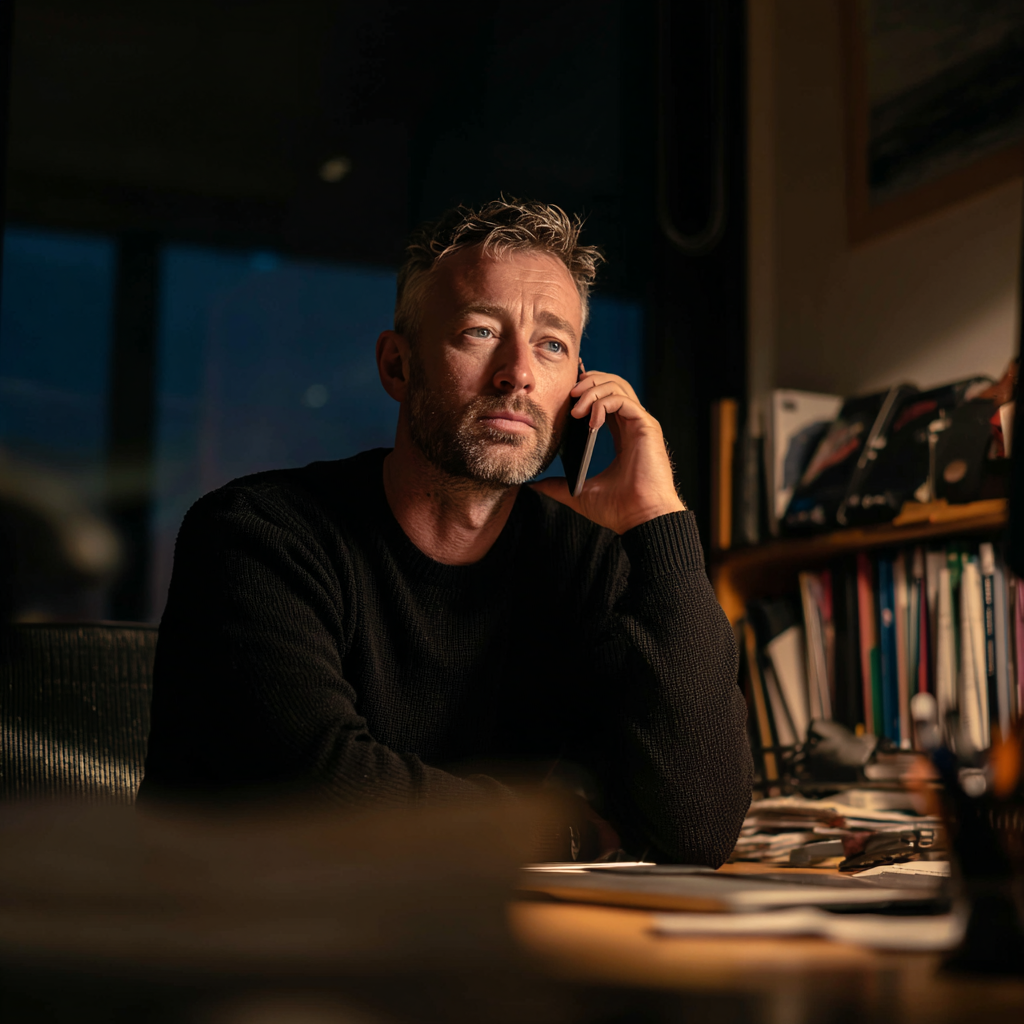 Un hombre hablando por teléfono | Fuente: Midjourney