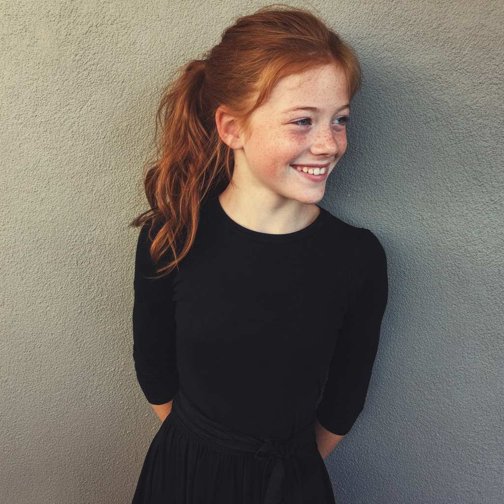 Una niña sonriente | Fuente: Midjourney