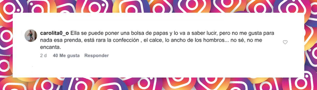 Comentario de una usuaria | Fuente: Instagram/juanavialeoficial