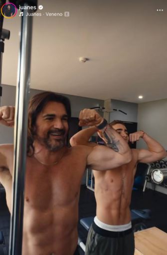 Juanes entrenando con su hijo, Dante | Fuente: Instagram/juanes