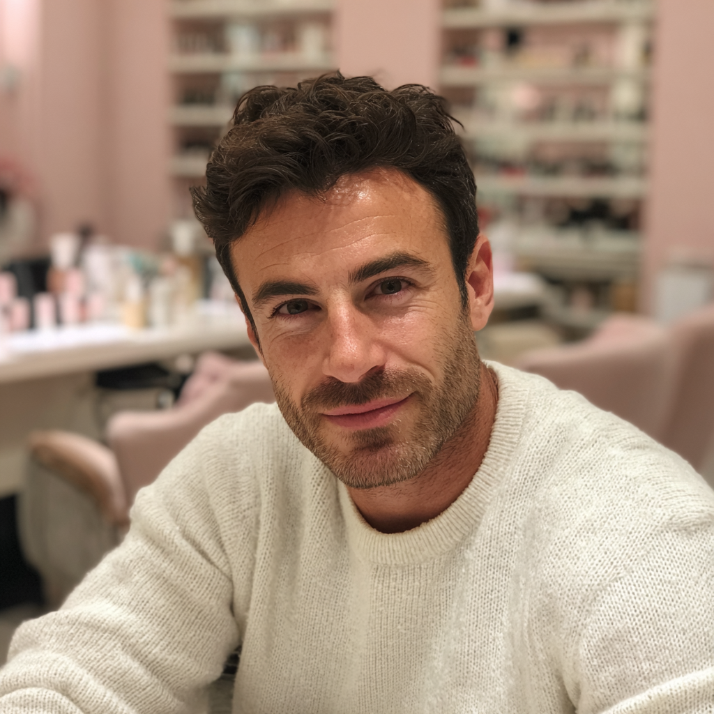 Primer plano de un hombre sonriente | Fuente: Midjourney