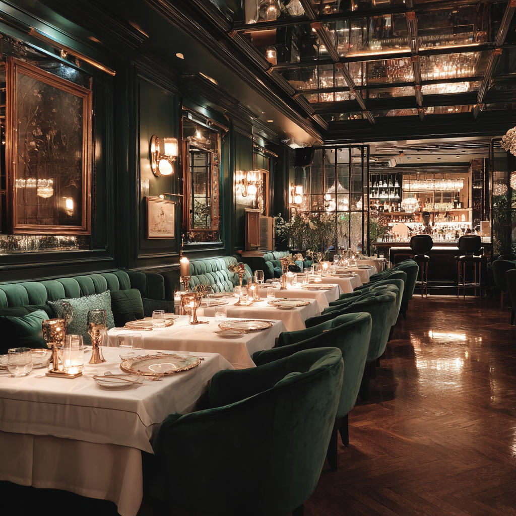 El interior de un restaurante de lujo | Fuente: Midjourney