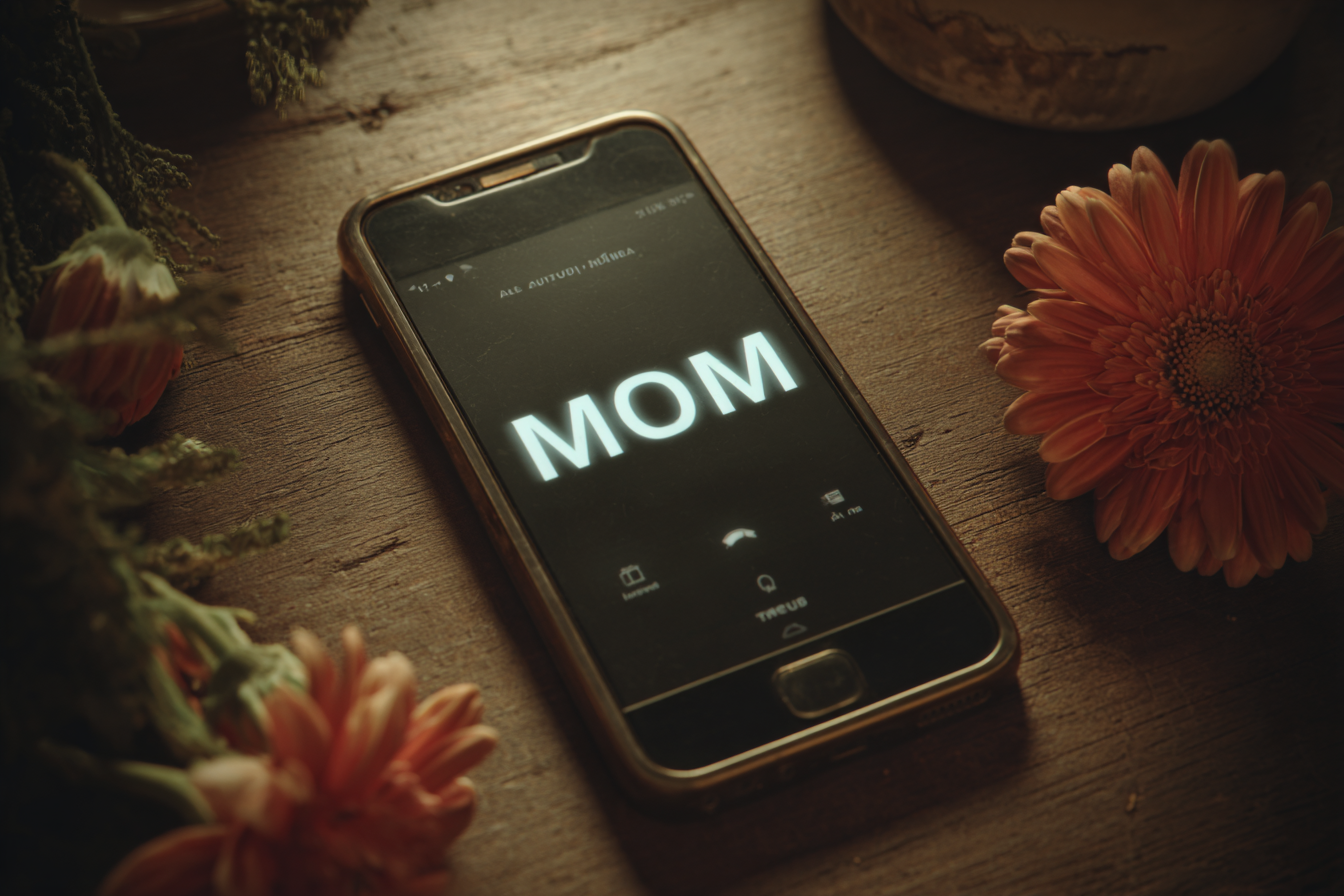 Un teléfono en un escritorio | Fuente: Midjourney