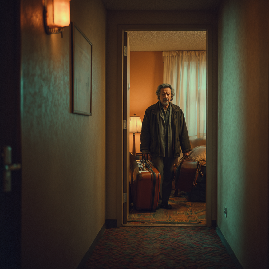 Un hombre con dos maletas | Fuente: Midjourney
