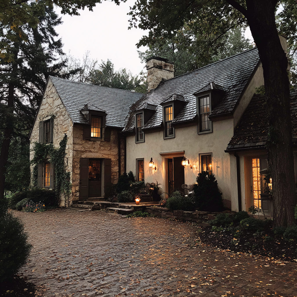 El exterior de una casa | Fuente: Midjourney