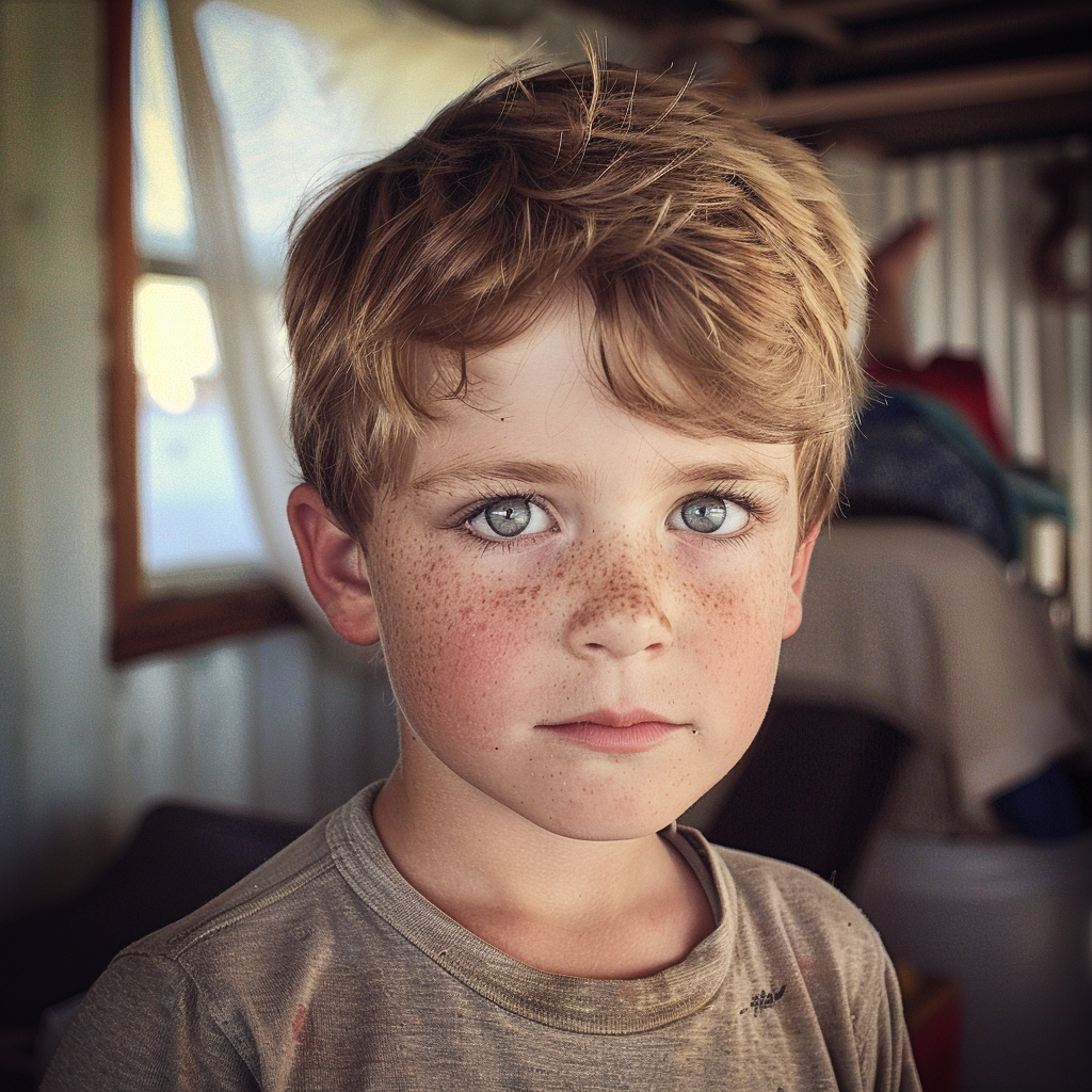 Primer plano de un niño | Fuente: Midjourney