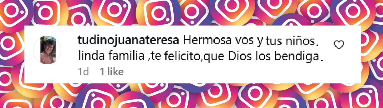 Mensaje de una seguidora tras ver el video de Evangelina Anderson con sus hijos. | Fuente: Instagram/@evangelinaanderson.