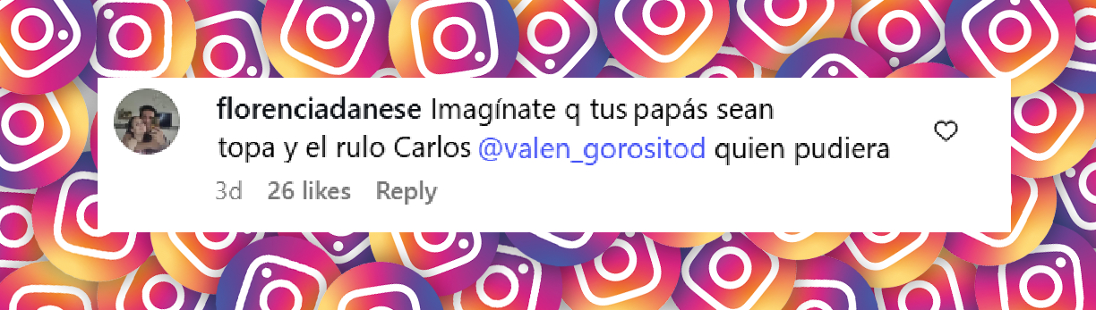 Mensaje de una persona en las redes sociales sobre la relación de pareja entre Diego Topa y Hugo Rodríguez. | Fuente: Instagram/@diegotopaok