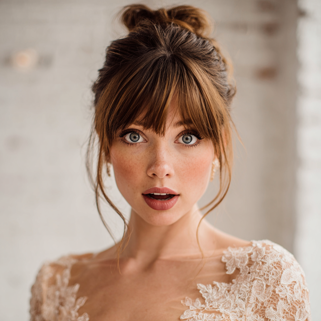 Primer plano de una novia conmocionada | Fuente: Midjourney