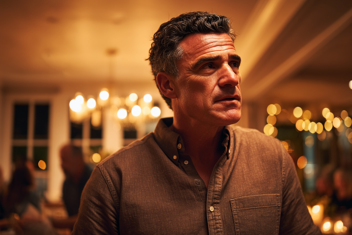 Un hombre en un restaurante | Fuente: Midjourney