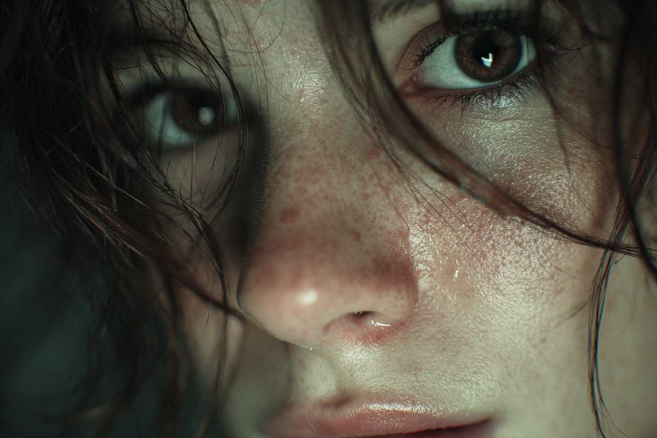 Una mujer mirando al frente | Fuente: Midjourney