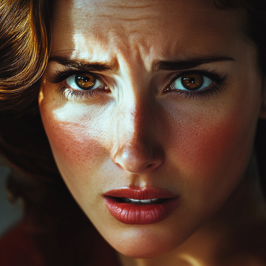 Una mujer con una mirada feroz | Fuente: Midjourney