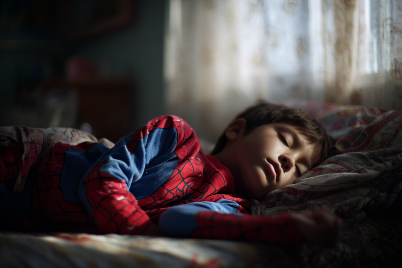 Un niño durmiendo | Fuente: Midjourney