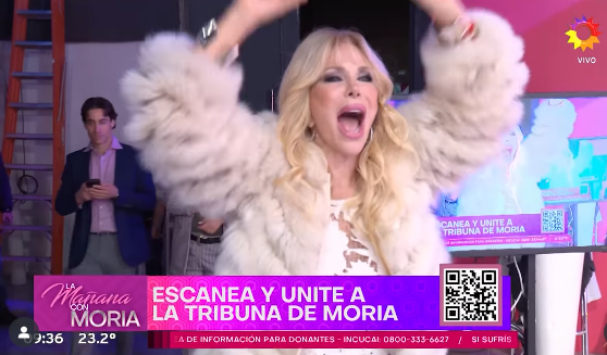 Graciela Alfano en el programa "La Mañana con Moria". | Fuente: Instagram/@eltrecetv