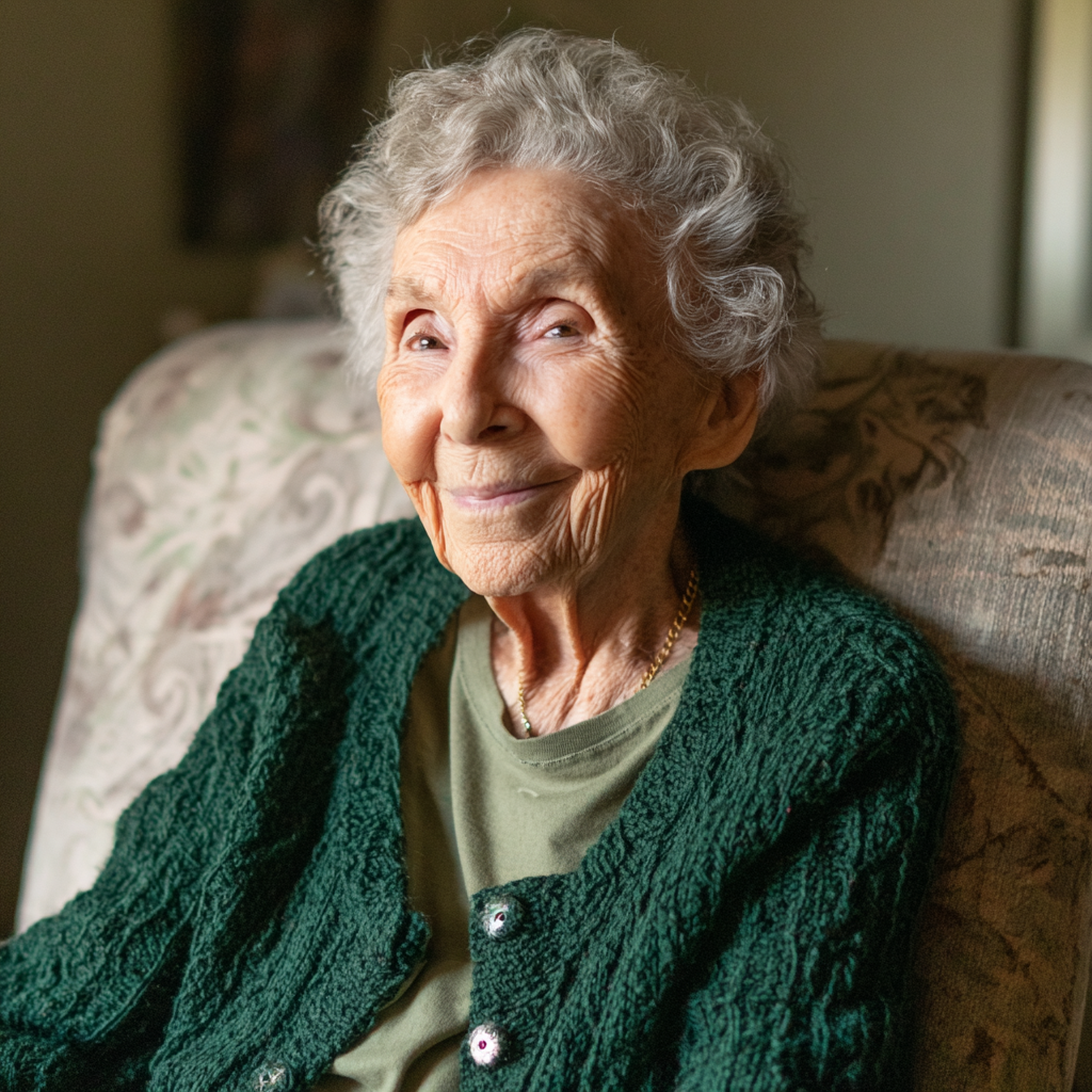 Una anciana sonriente | Fuente: Midjourney