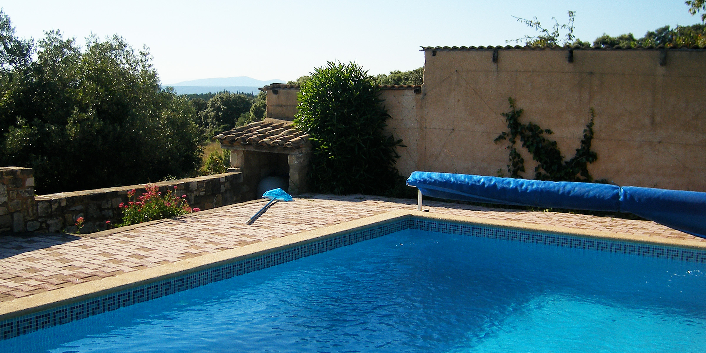 Primer plano de una piscina en un patio trasero | Fuente: Flickr