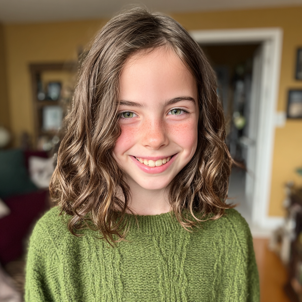 Una niña sonriente | Fuente: Midjourney