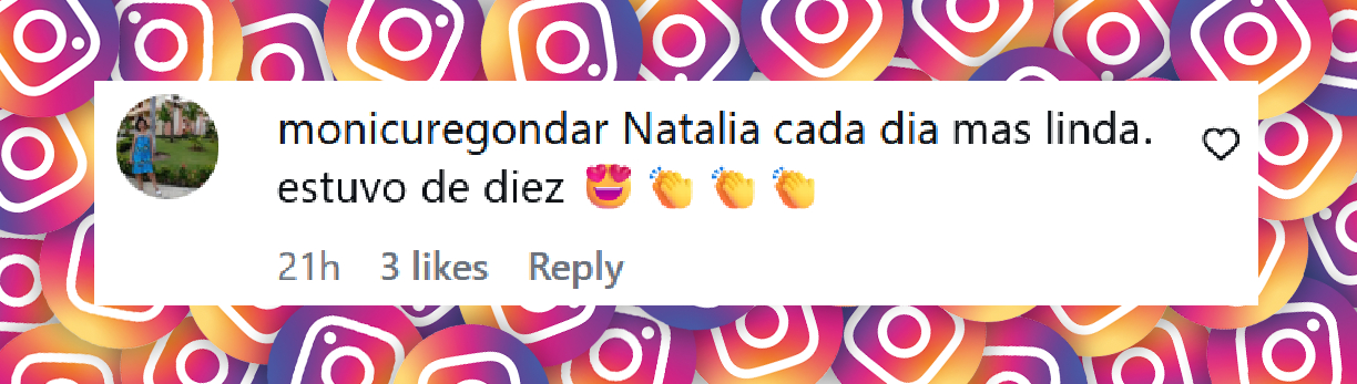 Comentario de una persona sobre el nuevo look de Natalia Oreiro | Fuente: Instagram/lamesazarg