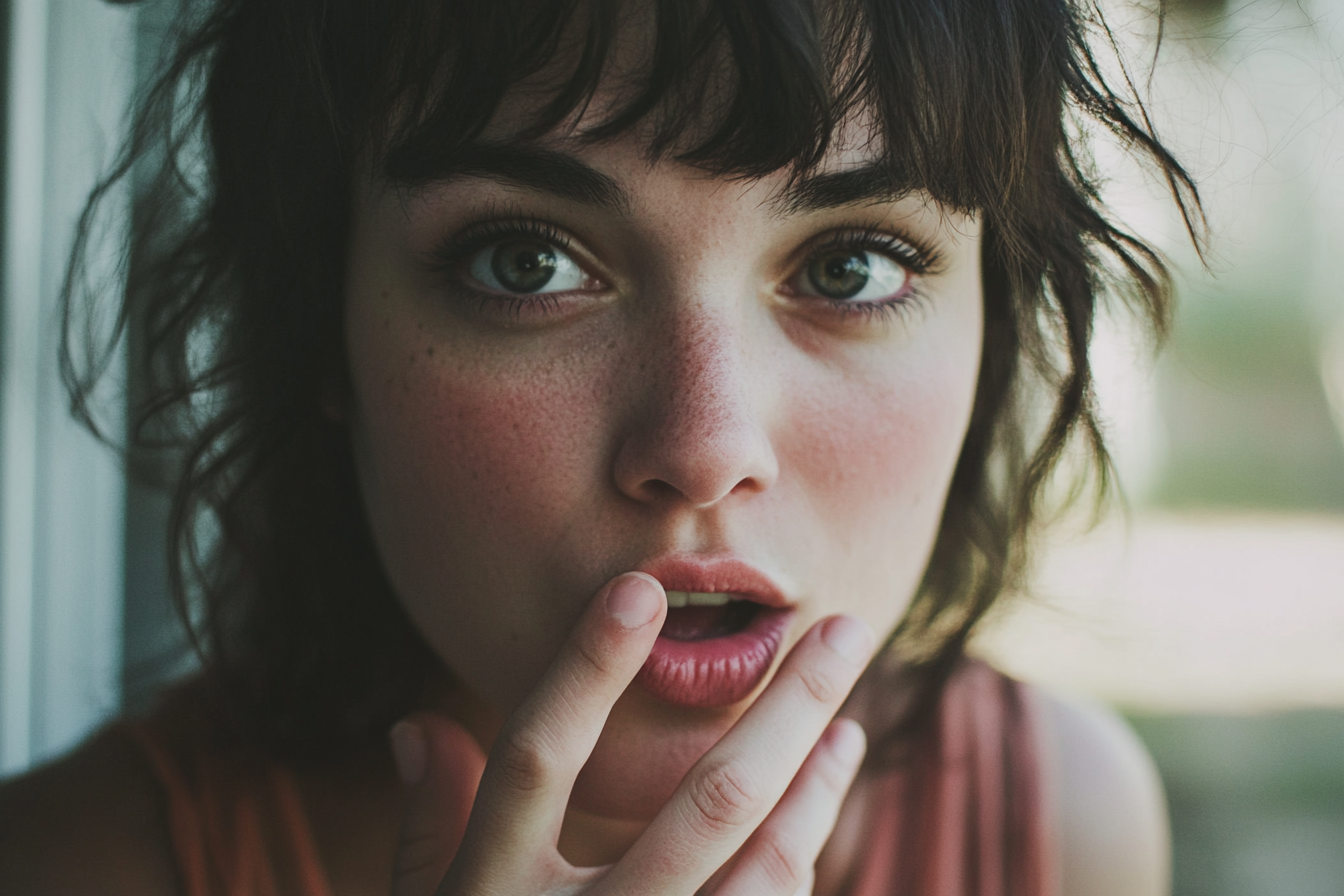 Una mujer conmocionada | Fuente: Midjourney