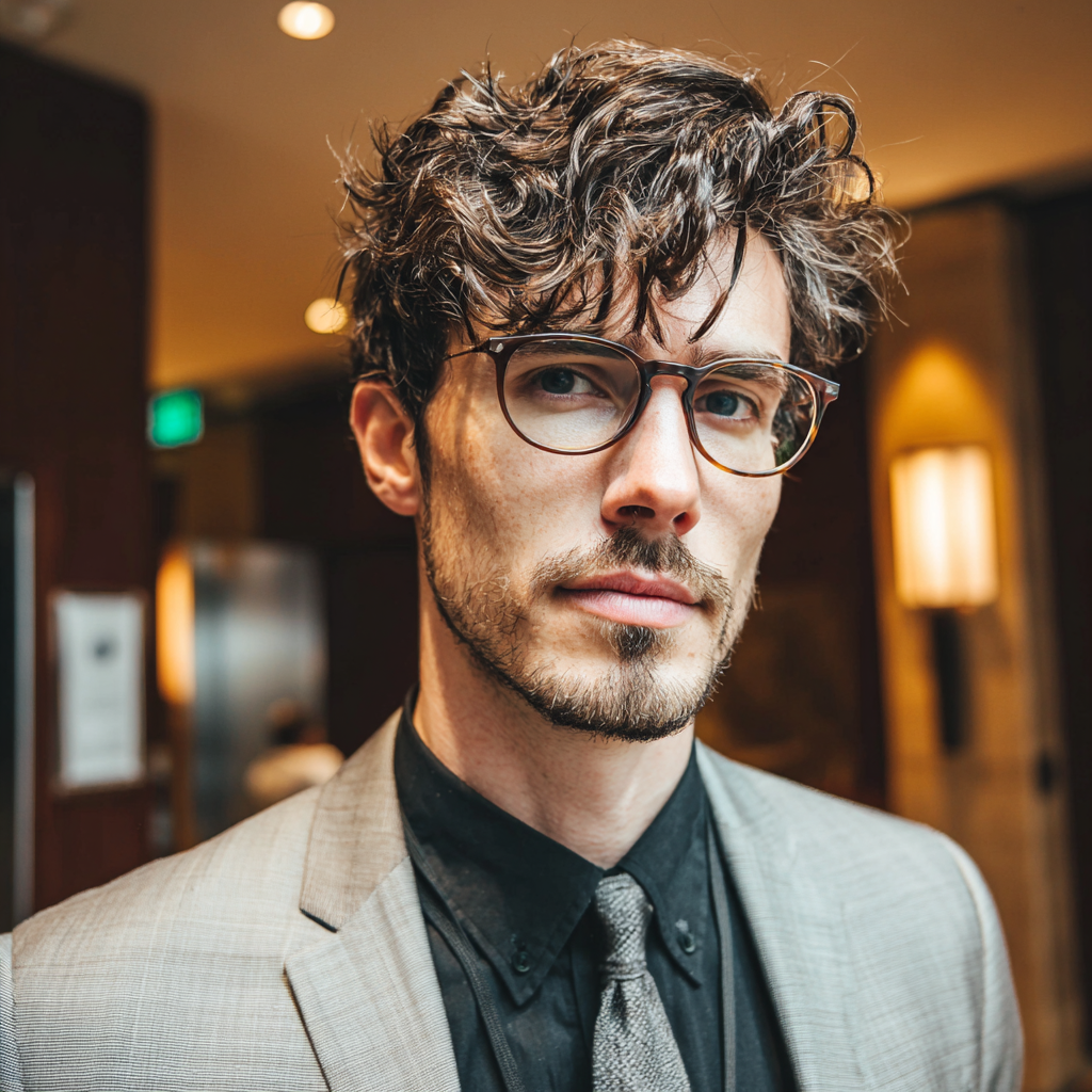 Un hombre pensativo con gafas | Fuente: Midjourney