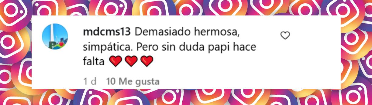 Comentario de una seguidora | Fuente: Instagram/marley_ok