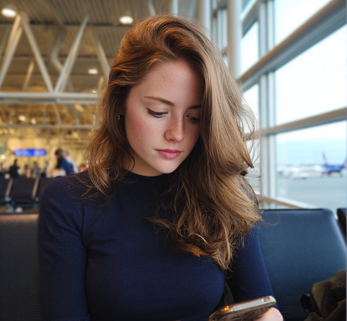 Una mujer utilizando un teléfono celular | Fuente: Midjourney