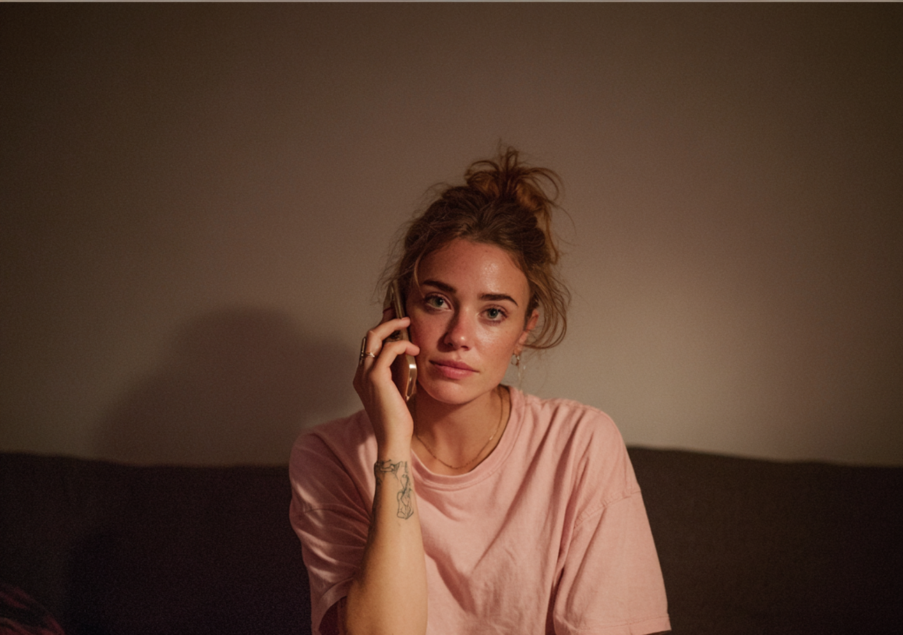 Una mujer hablando por teléfono | Fuente: Midjourney