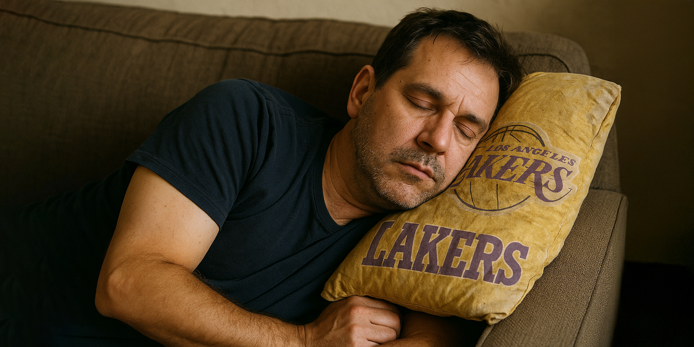 Hombre durmiendo en un sofá | Fuente: Sora