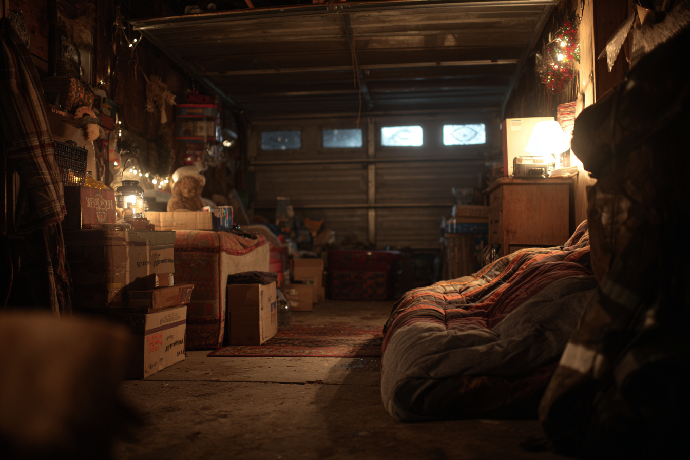 Un garaje | Fuente: Midjourney