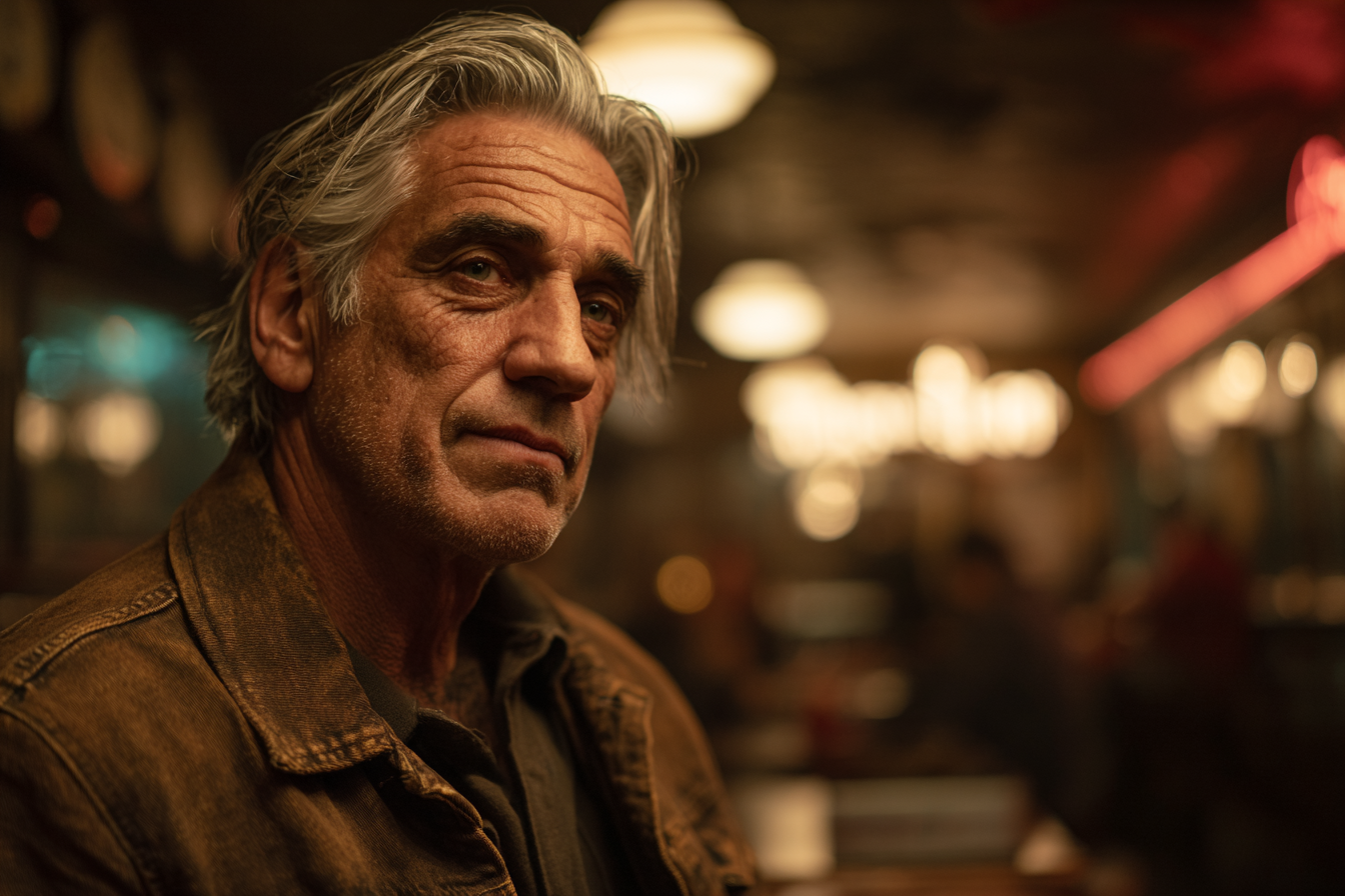 Un hombre mayor en una cafetería | Fuente: Midjourney