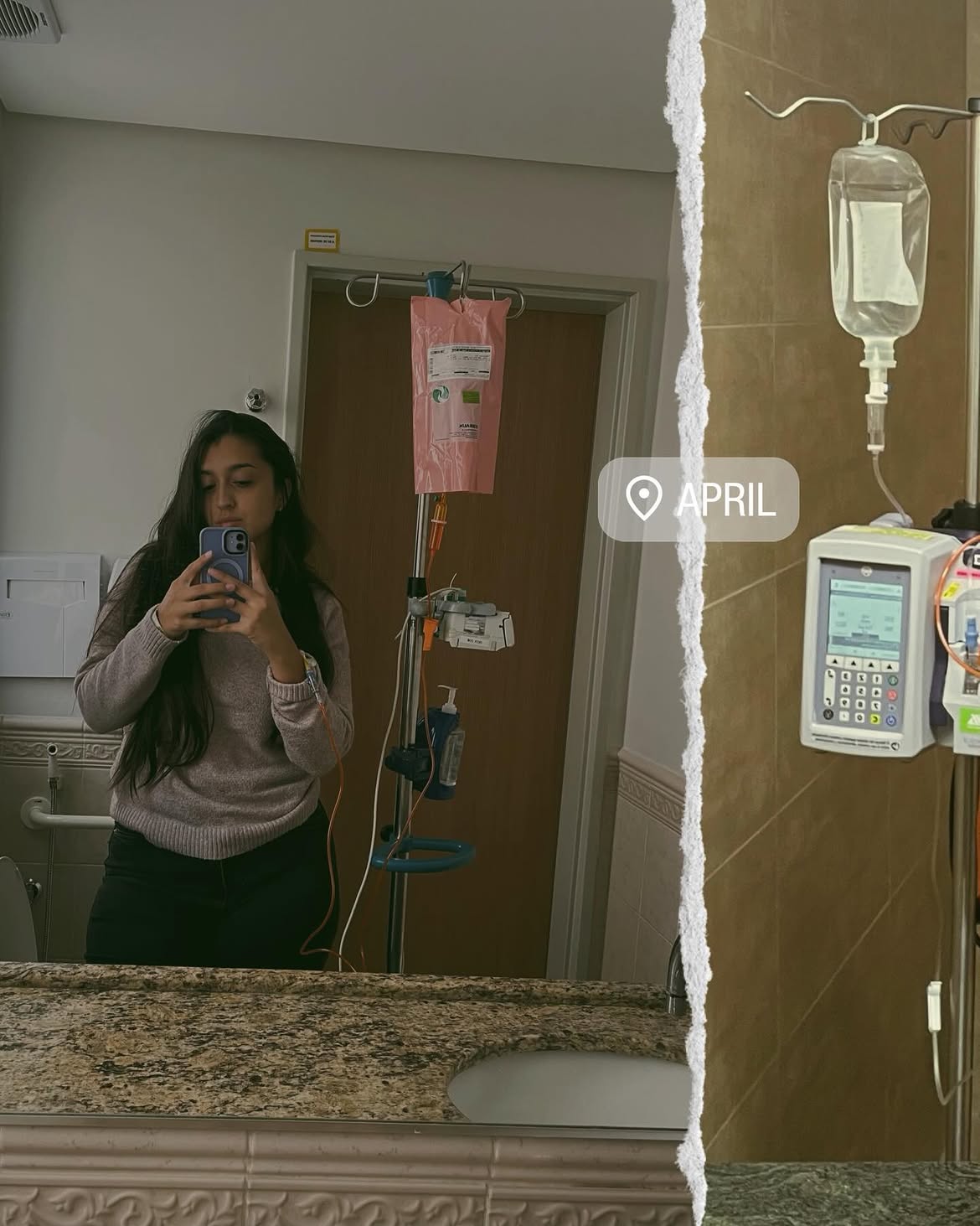 Florencia Sugo en el hospital durante su tratamiento | Fuente: Instagram/flor.sugo