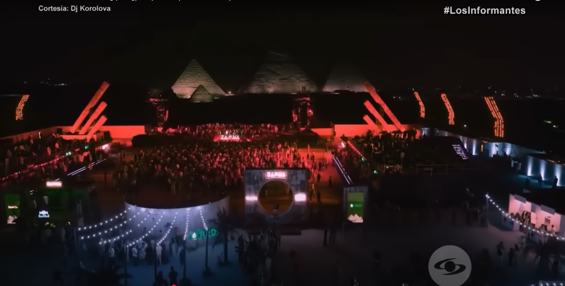 Imagen del público en el festival de música electrónica en El Cairo, Egipto. | Fuente: YouTube/Los Informantes