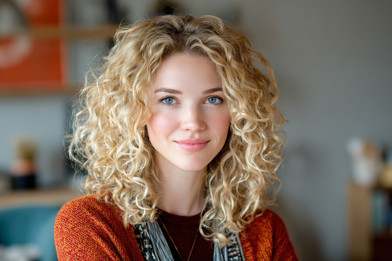 Una mujer sonriendo amablemente | Fuente: Midjourney