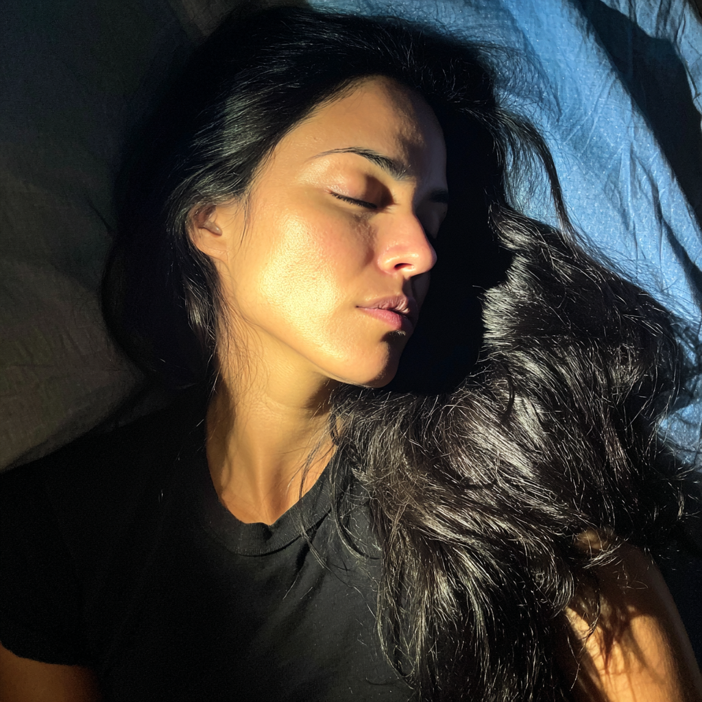 Una mujer dormida | Fuente: Midjourney