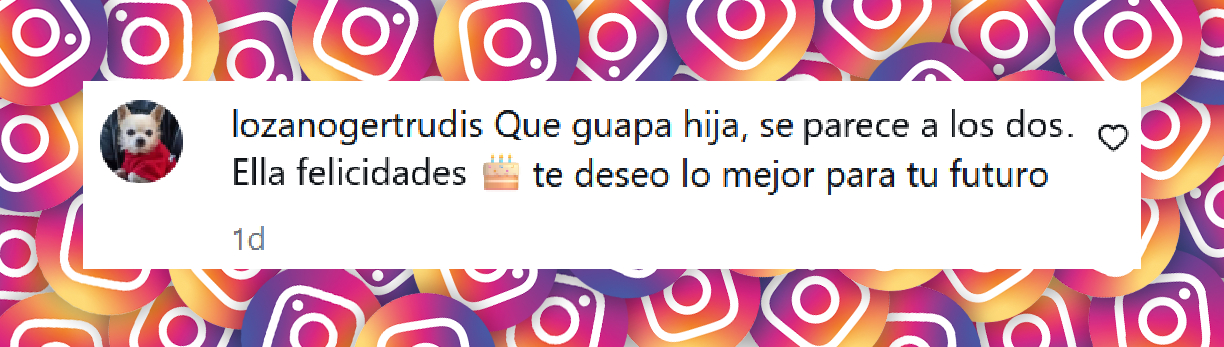 Comentario de una usuaria sobre Daniella Bustamante, hija de Paula Echevarría y David Bustamante, por su cumpleaños | Fuente: Instagram/pau_eche