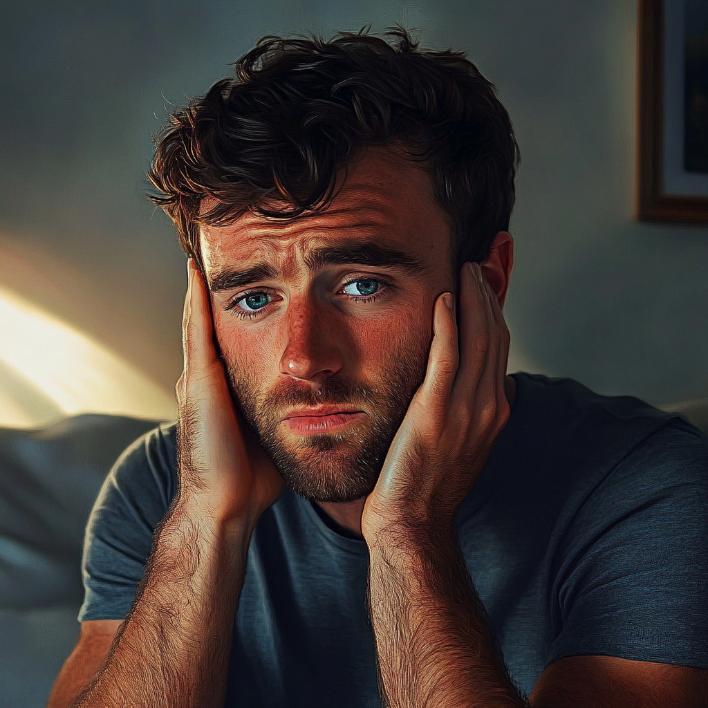Un hombre estresado | Fuente: Midjourney
