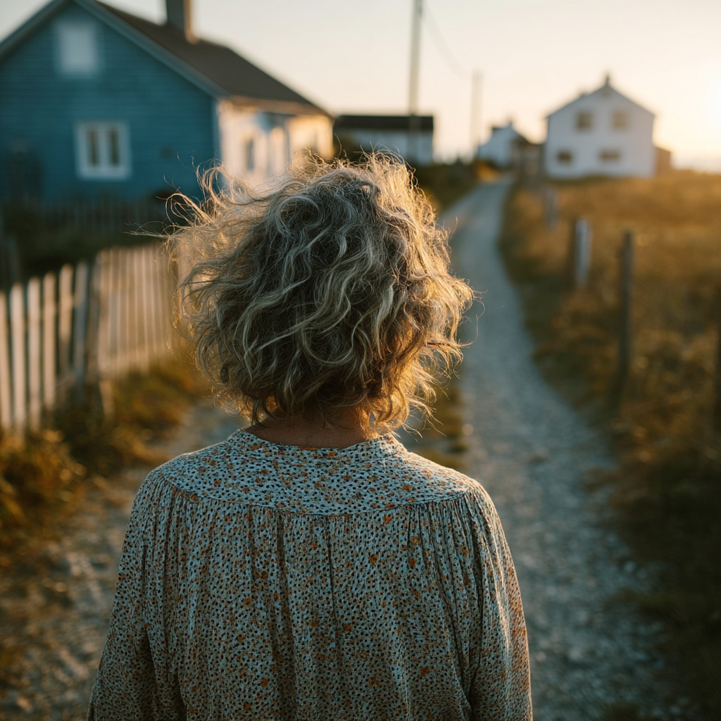 Una mujer alejándose | Fuente: Midjourney