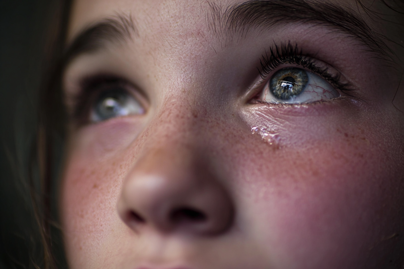 Primer plano de la cara de una niña | Fuente: Midjourney