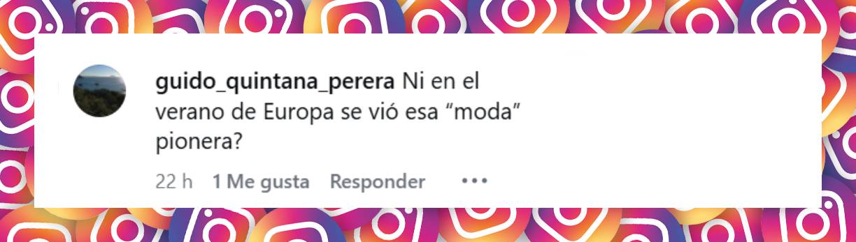 Comentario de un usuario | Fuente: Instagram/zaira.nara