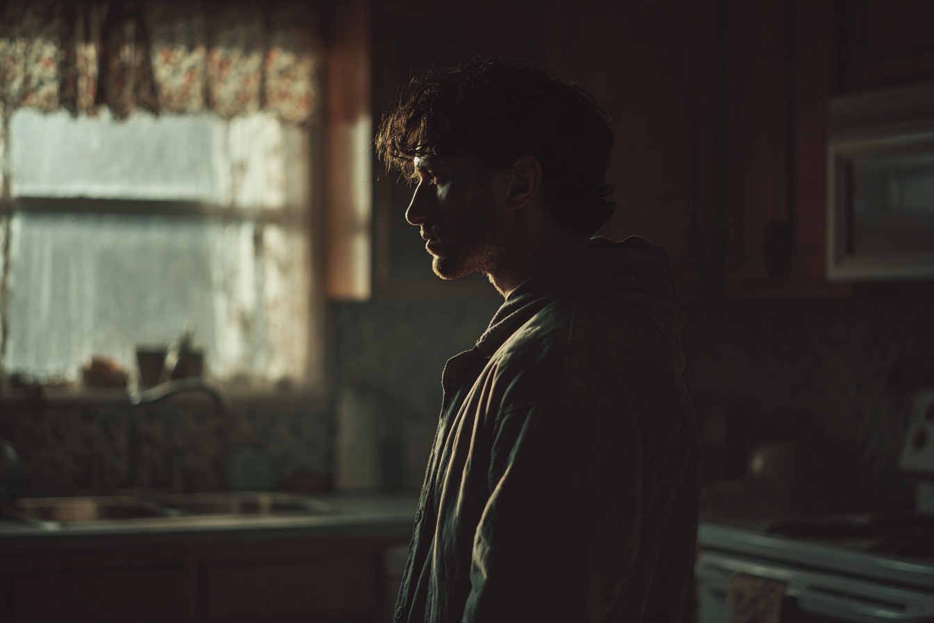 Un hombre de pie en una cocina | Fuente: Midjourney