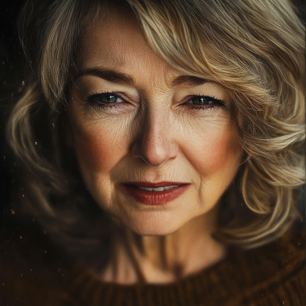 Una mujer mayor emocional | Fuente: Midjourney